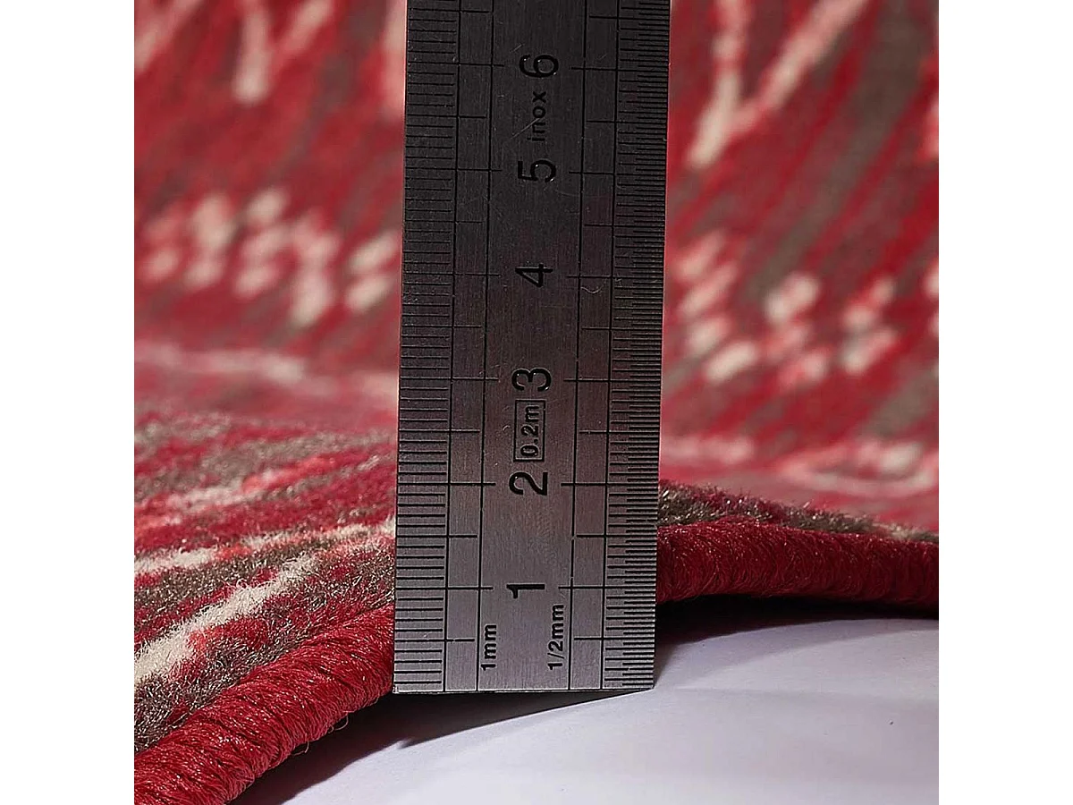 Tapis berbère 120x170 tissé motifs tribaux LYN1 BERBI rouge