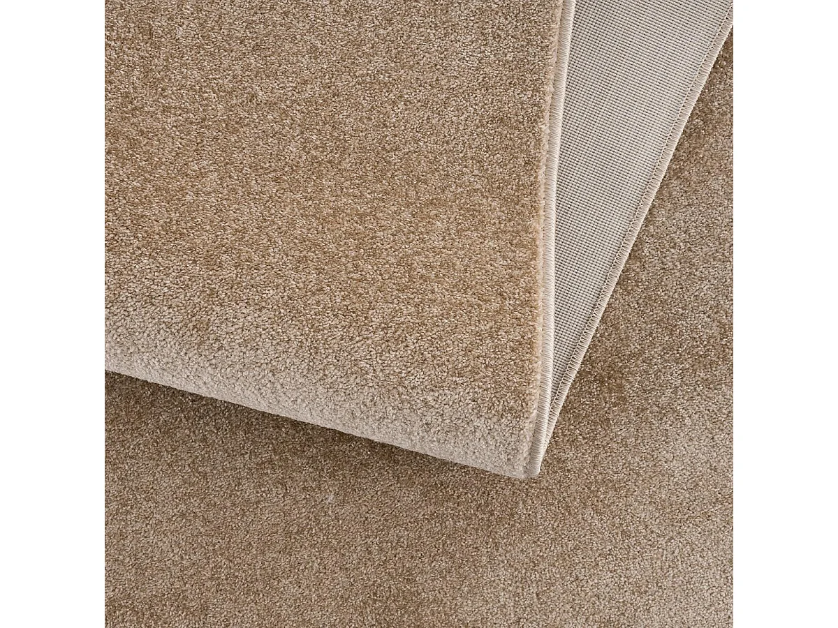 tapis salon 160x230 tissé beige rectangle motif uni NOSSA