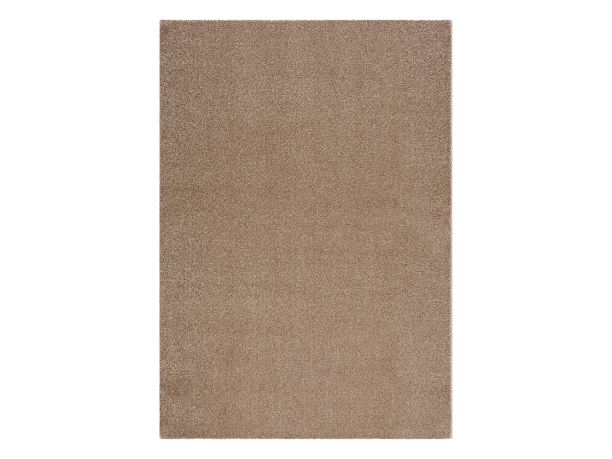 tapis salon 160x230 tissé beige rectangle motif uni NOSSA