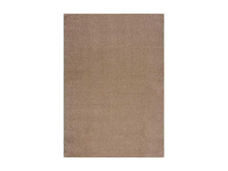 tapis salon 160x230 tissé beige rectangle motif uni NOSSA