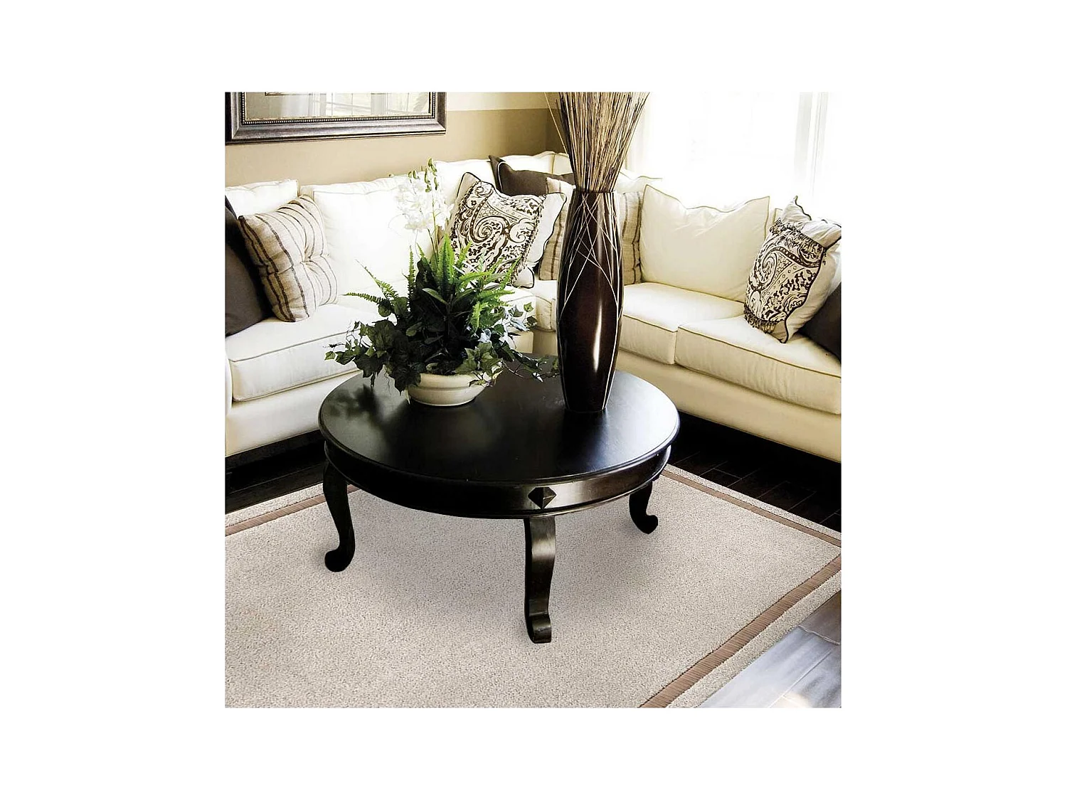 tapis salon 160x230 fait main en viscose gris rectangle ABRA SAND