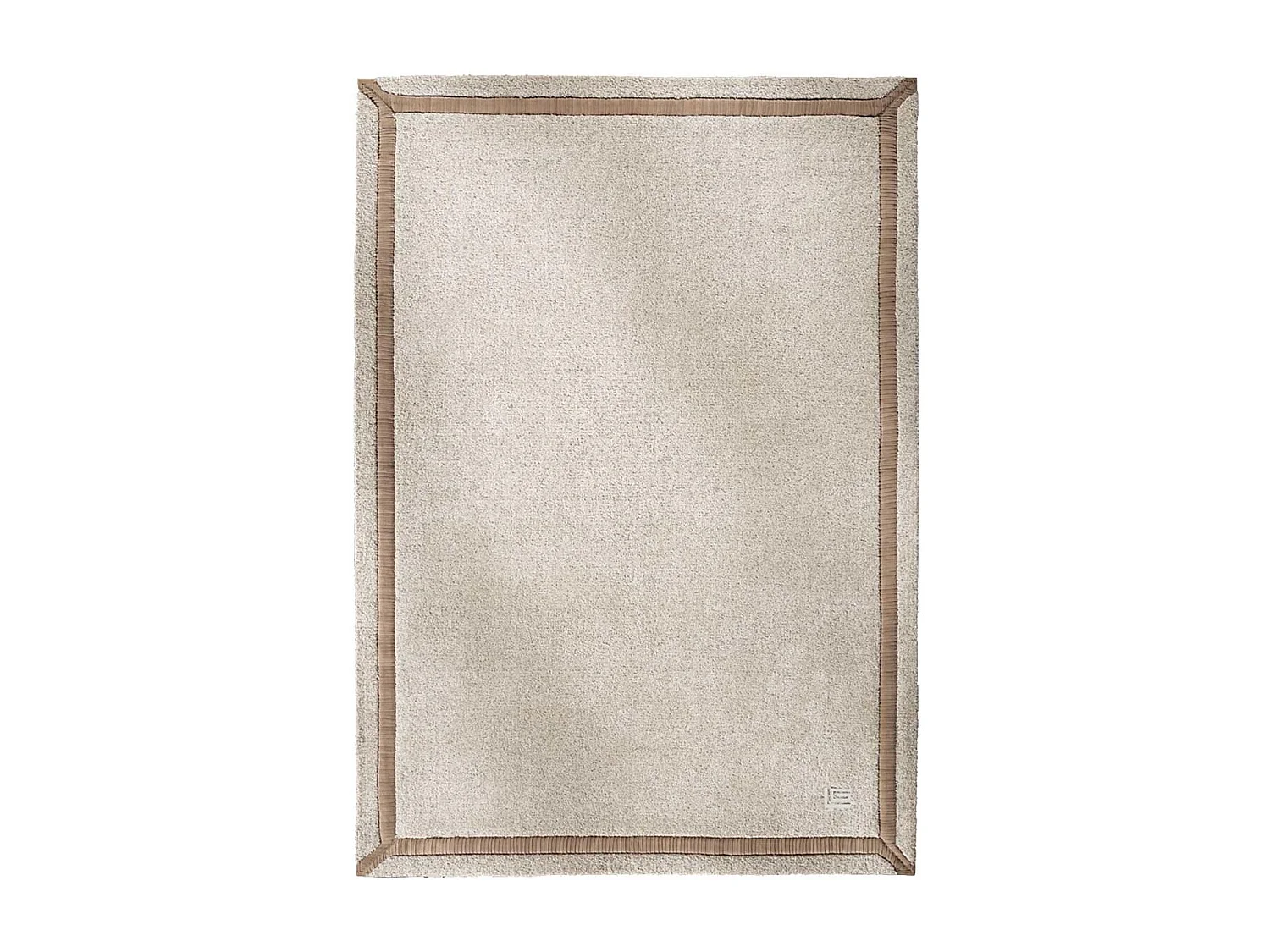 tapis salon 160x230 fait main en viscose gris rectangle ABRA SAND