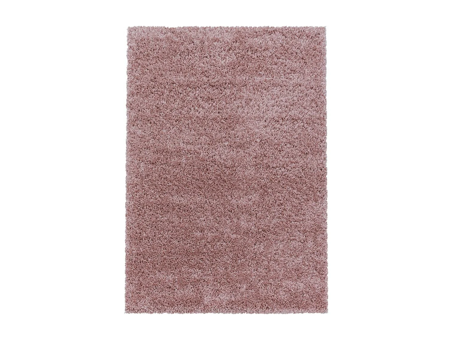 Tapis poils longs shaggy 160x230 rectangle tissé rose motif uni UNI I