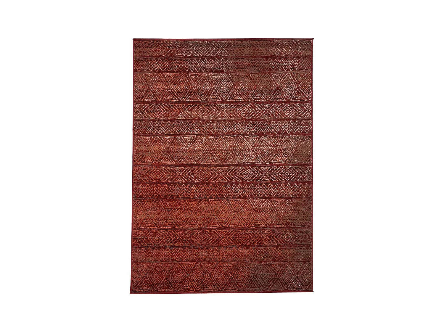 Tapis berbère 80x150 tissé motif ethnic LYN1 CHILA rouge