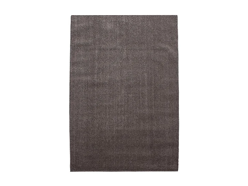 tapis chambre 120x170 tissé marron rectangle motif uni SOULA