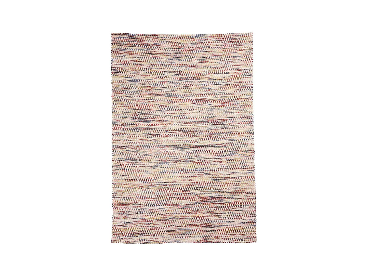 Tapis kilim 80x140 rectangle fait à la main en laine multicolore