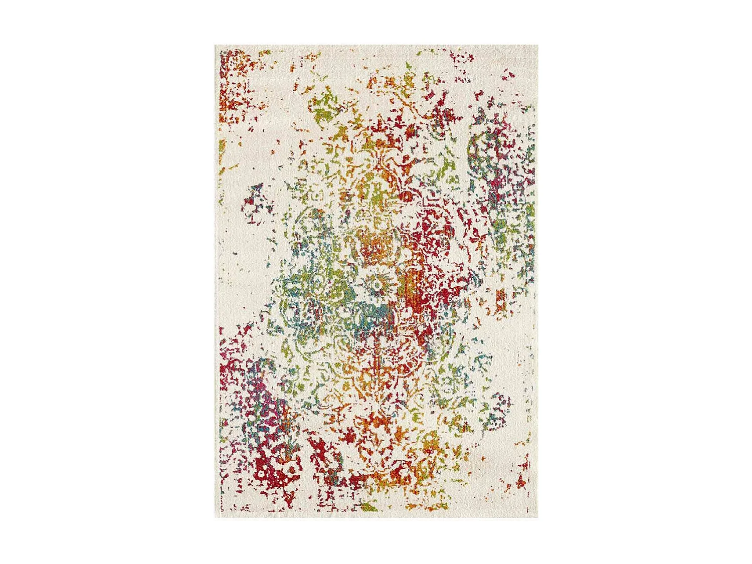 Tapis oriental 280x380 rectangle multicolore tissé motif ancestral DESTRUCT 2