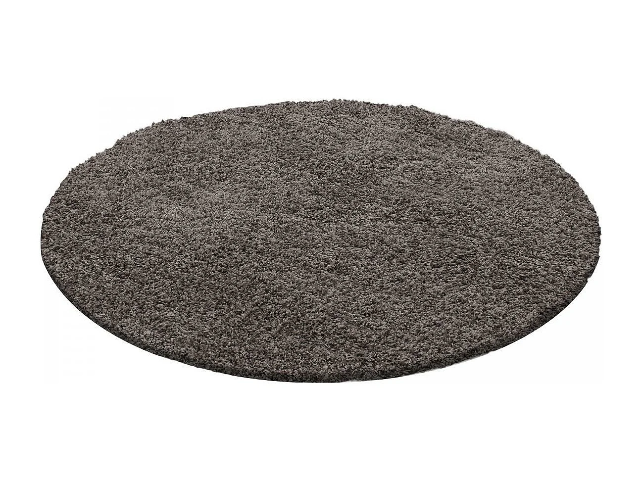 Tapis poils longs shaggy 300x400 rectangle tissé taupe motif uni UNI L
