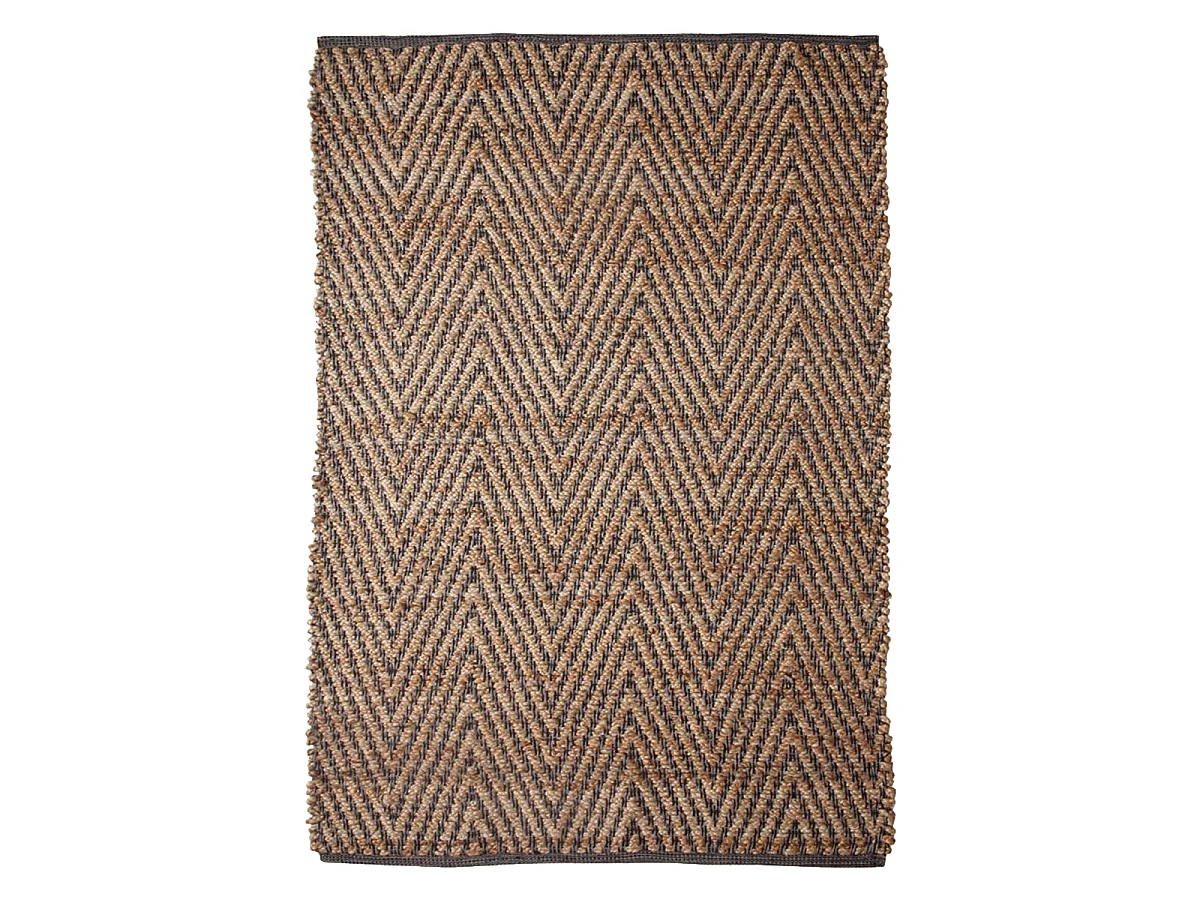 Tapis en jute 160x230 fait à la main beige JUVRON