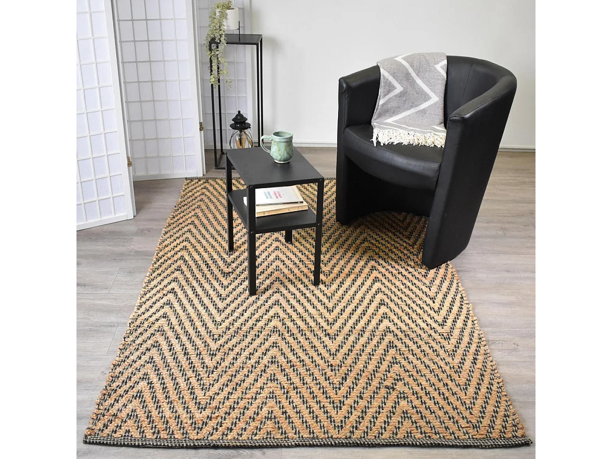 Tappeto fatto a mano in juta 160x230 beige JUVRON