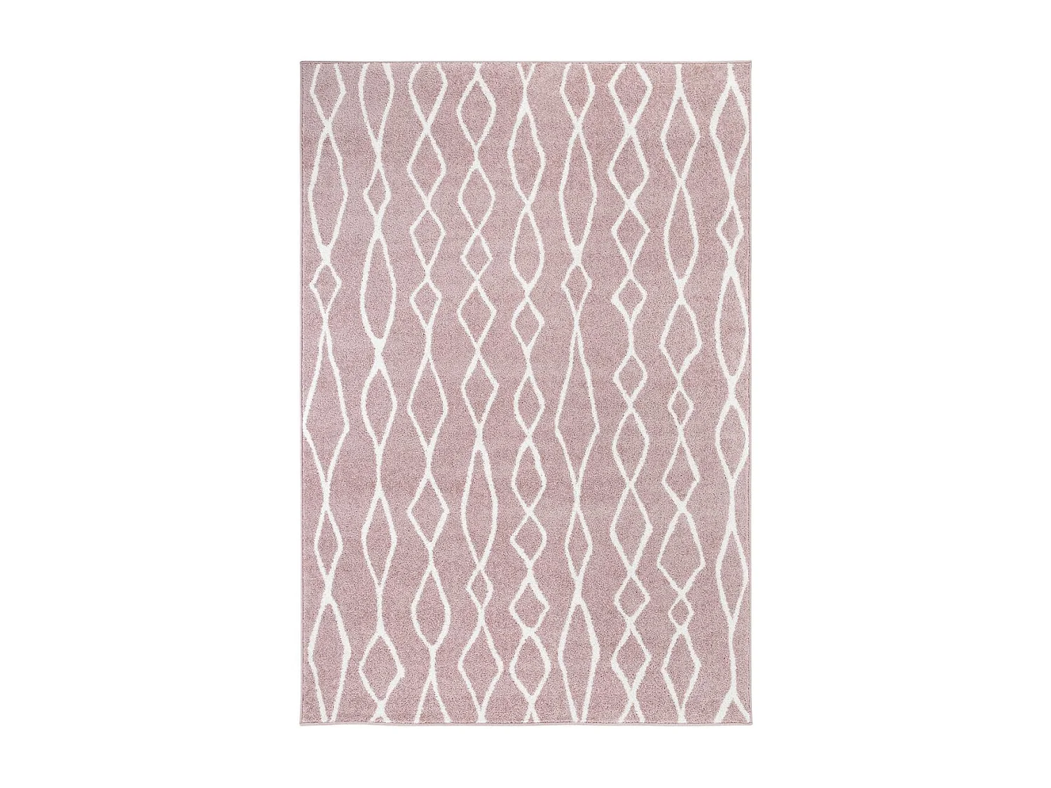 Tappeto berbero 60x110 tessuto modello etnico BALANIO rosa e bianco