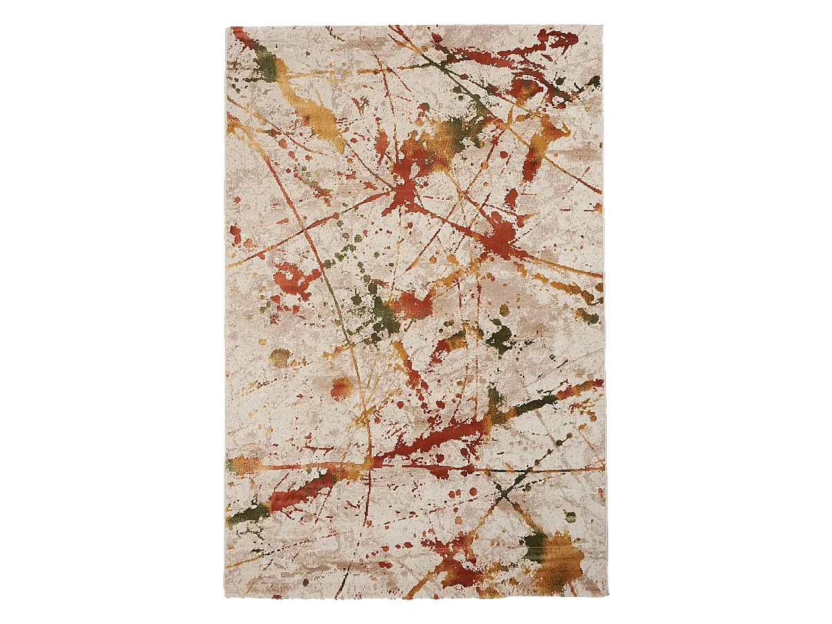 tapis entrée 60x110 tissé multicolore rectangle motif ethnique ABTRACT