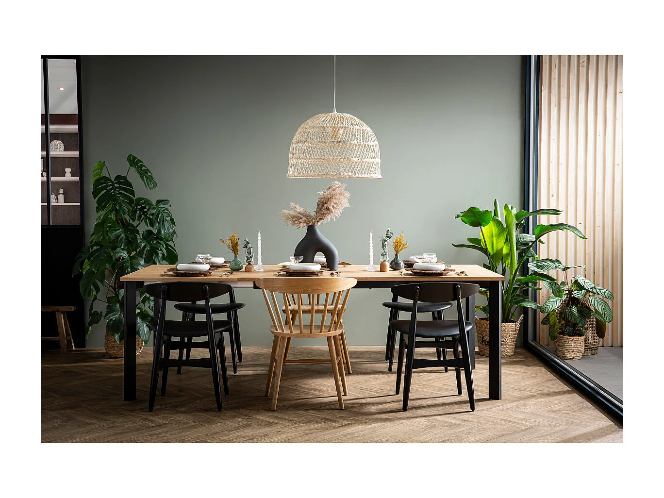 Set di 2 sedie in legno nero WALFORD