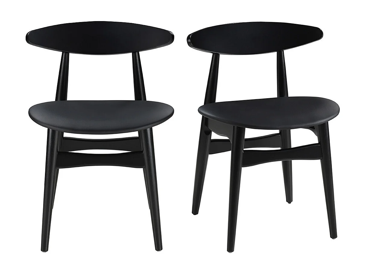 Set di 2 sedie in legno nero WALFORD