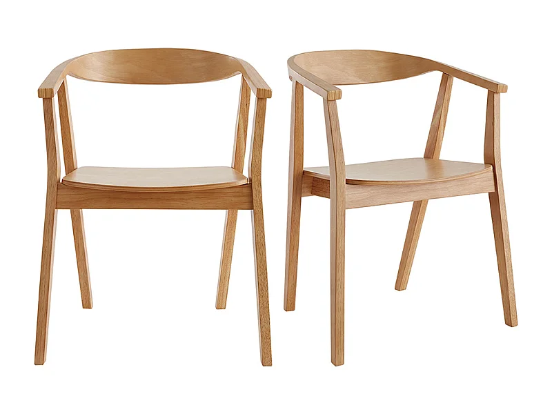 Skandinavische Stühle aus Holz (2er-Set) BAHIA