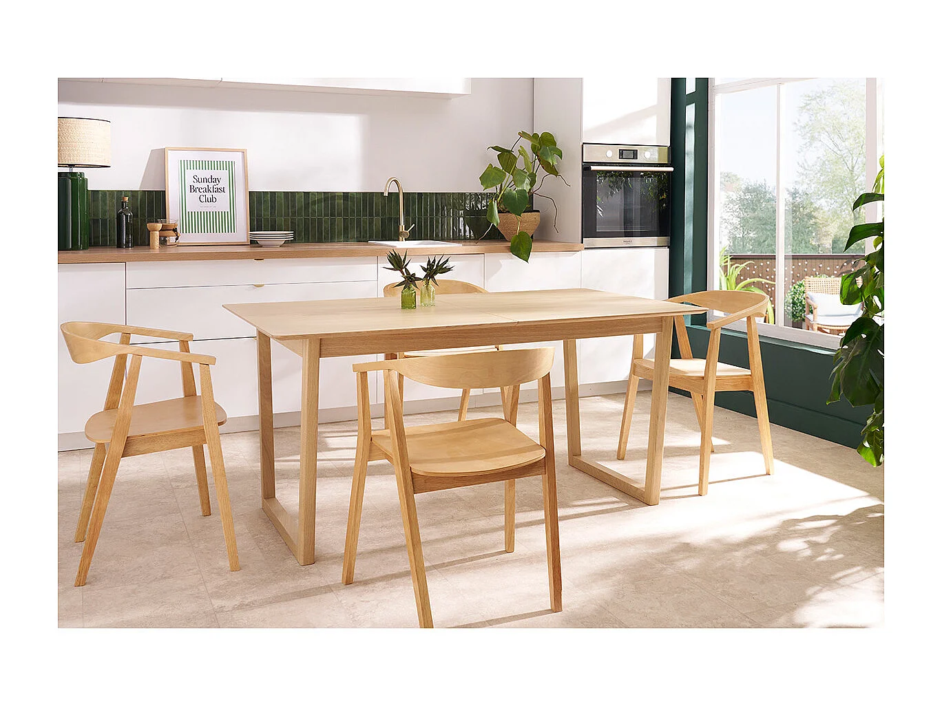 Sedie scandinave in legno (set di 2) BAHIA