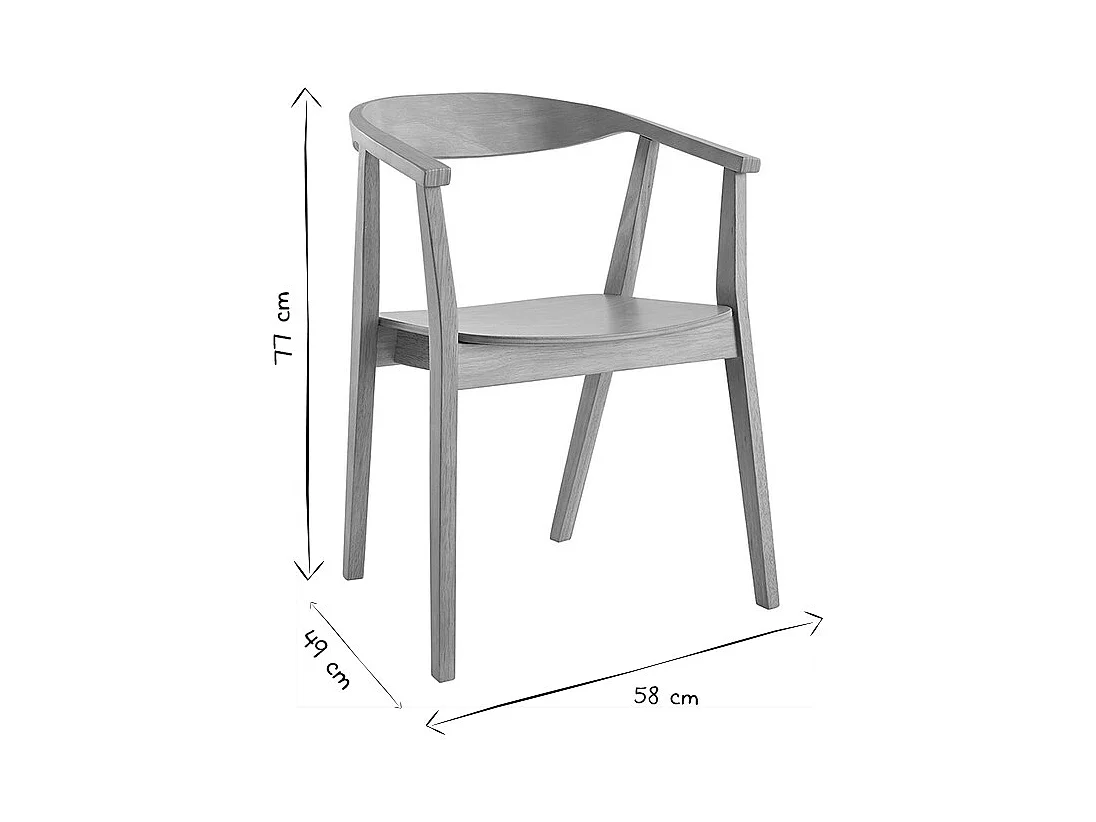 Sedie scandinave in legno (set di 2) BAHIA