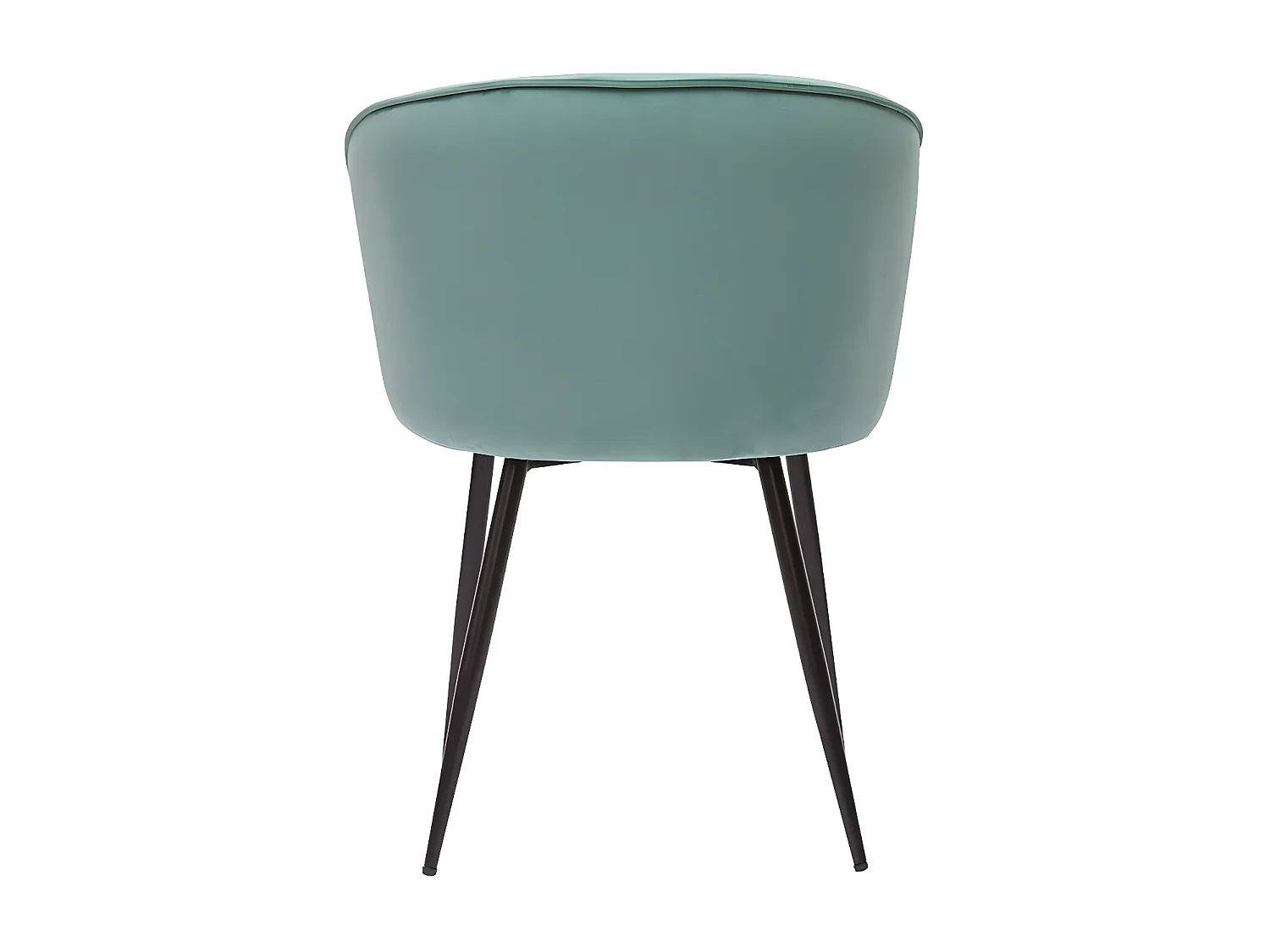 Chaises design en tissu velours vert céladon et métal noir (lot de 2) SERIF