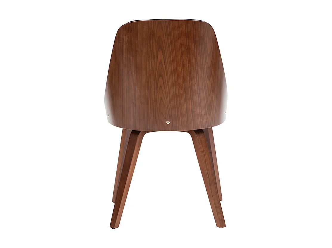 Chaise design noir et bois foncé noyer FLUFFY