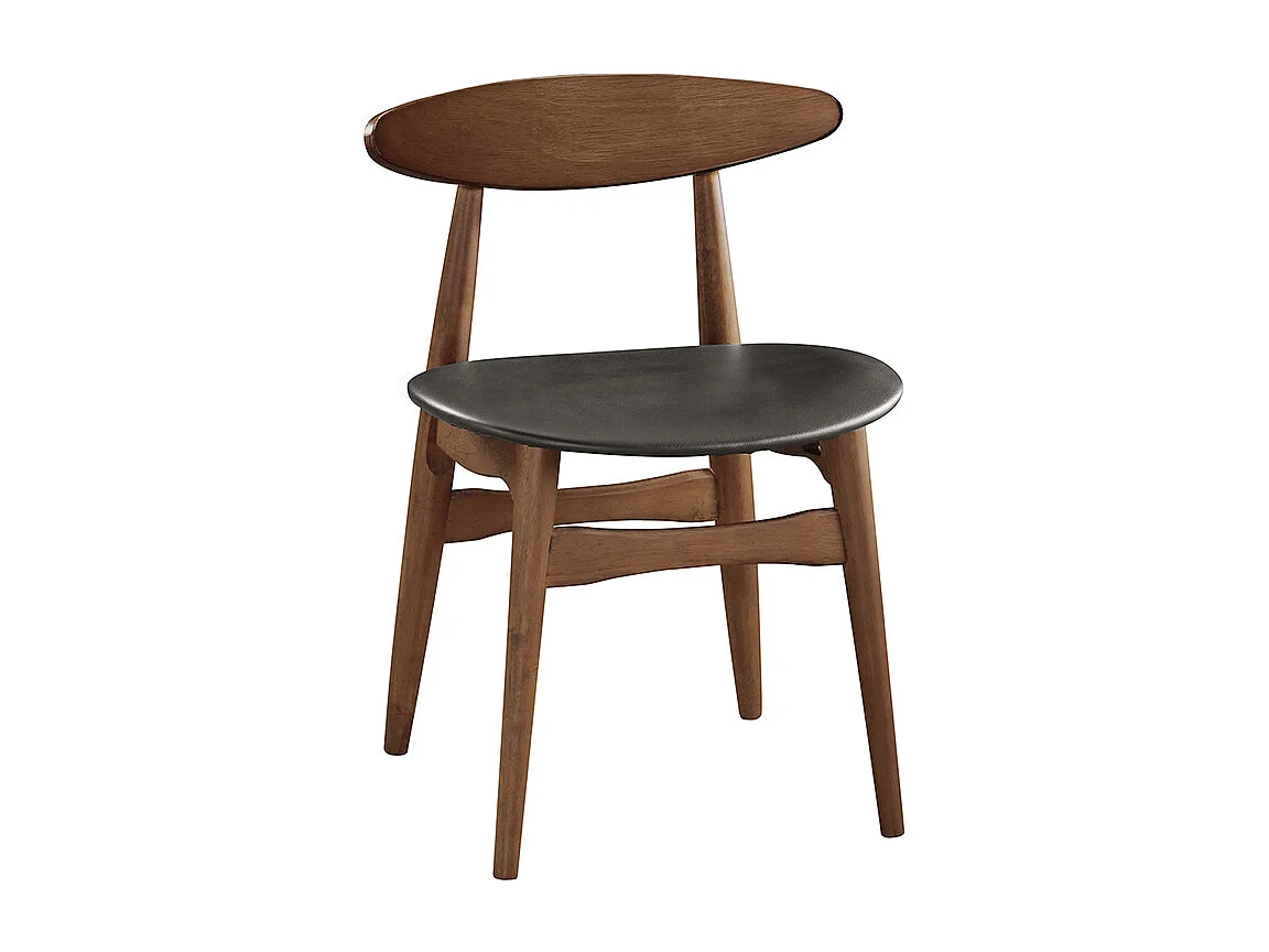 Set di due sedie in noce e nero design WALFORD