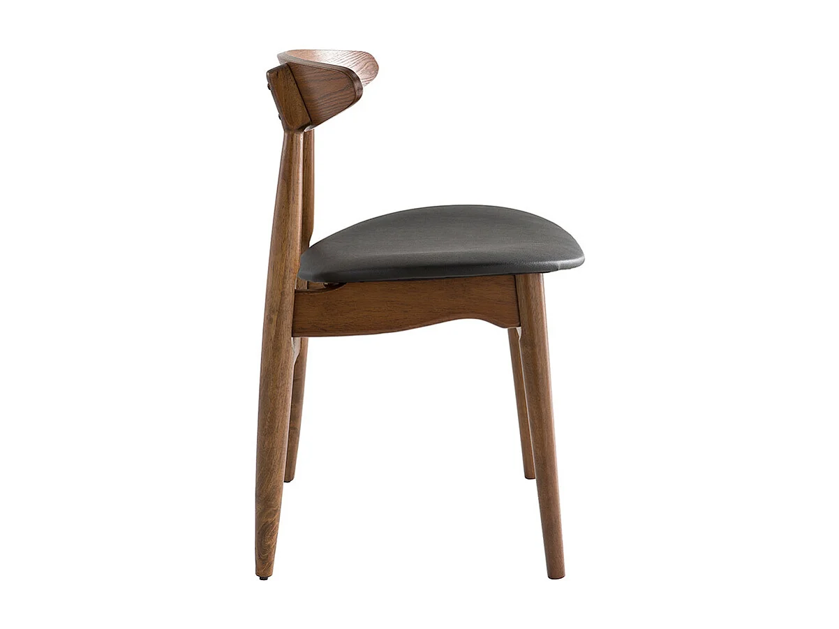 Set di due sedie in noce e nero design WALFORD