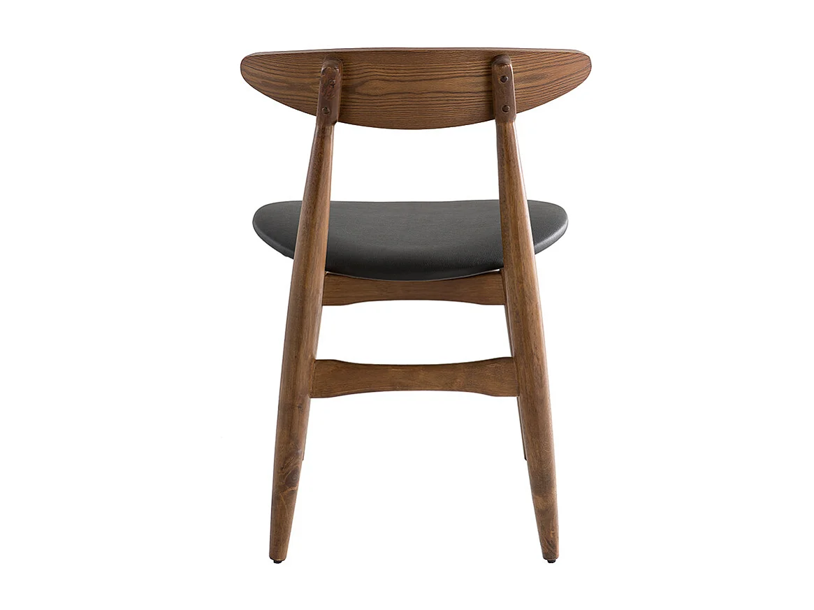 Set di due sedie in noce e nero design WALFORD