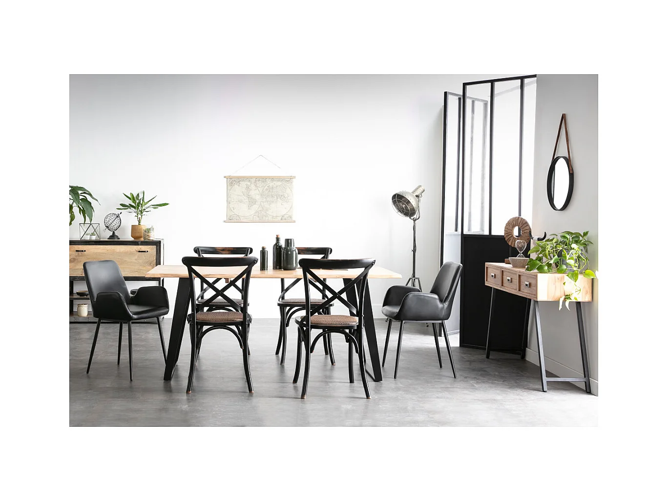 Sillones vintage negros con patas metal negro (lote de 2) TIKA