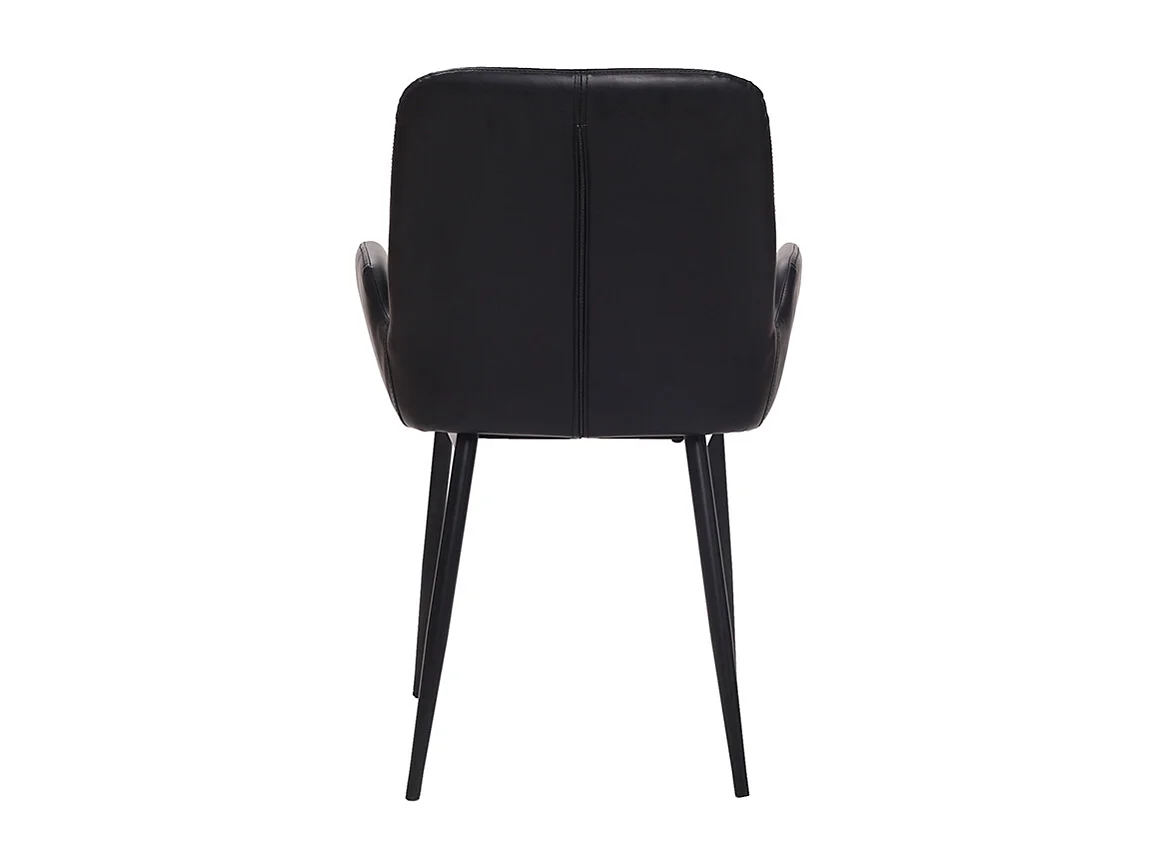 Sillones vintage negros con patas metal negro (lote de 2) TIKA
