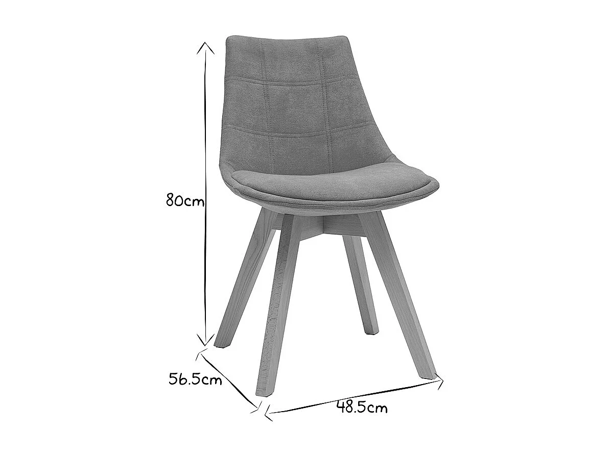 Chaises scandinaves en tissu effet velours jaune moutarde et bois clair (lot de 2) MATILDE