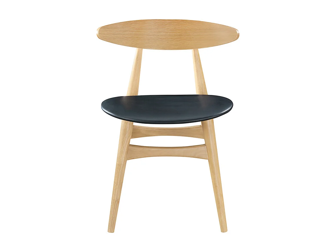 Chaises scandinaves en bois clair et noir (lot de 2) WALFORD