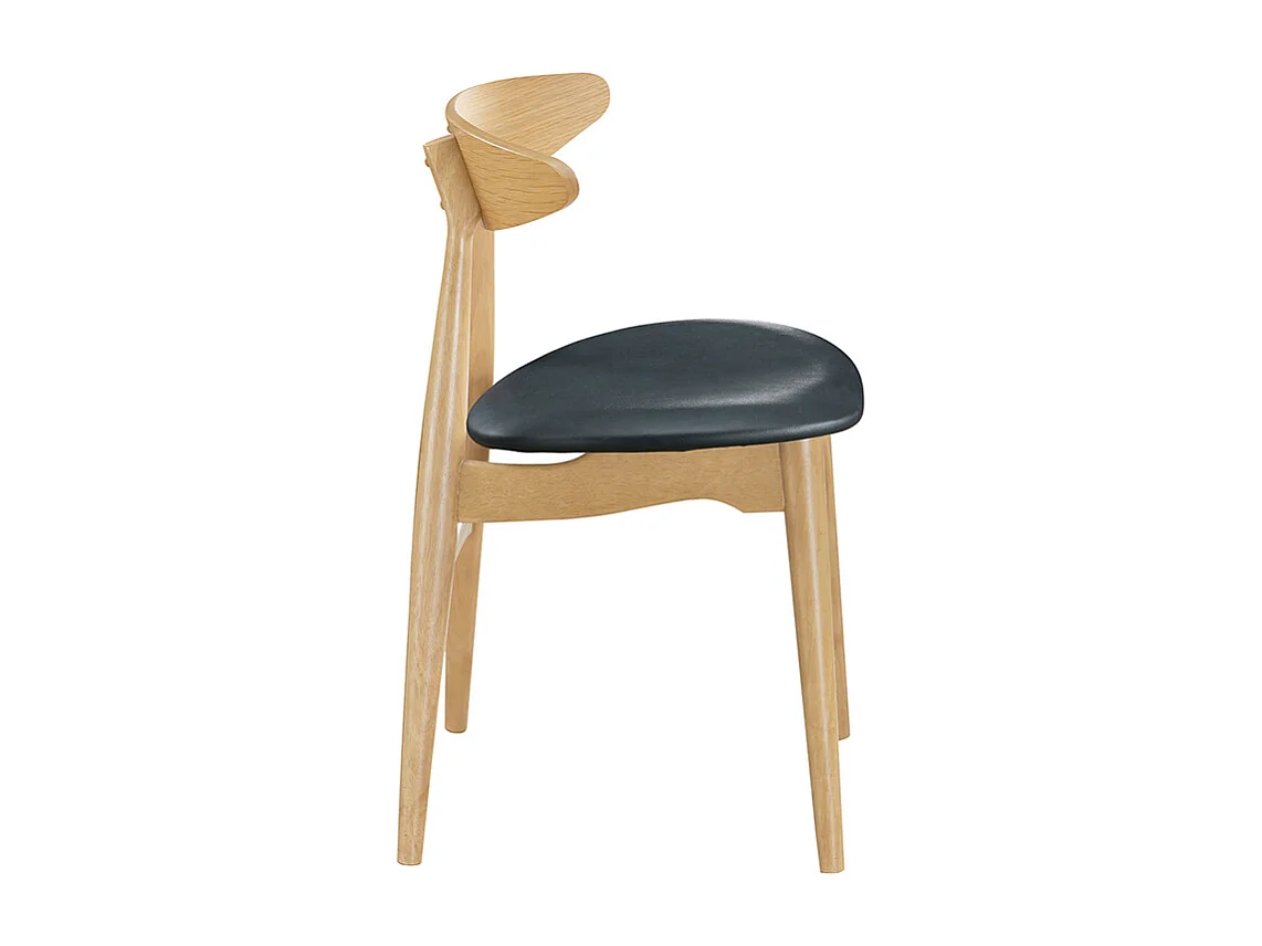 Chaises scandinaves en bois clair et noir (lot de 2) WALFORD
