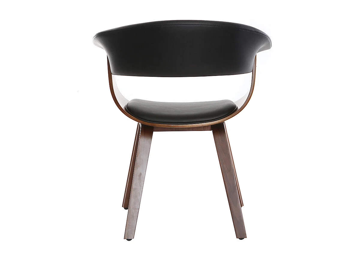 Poltrona scandinava nero e legno scuro OKTAV