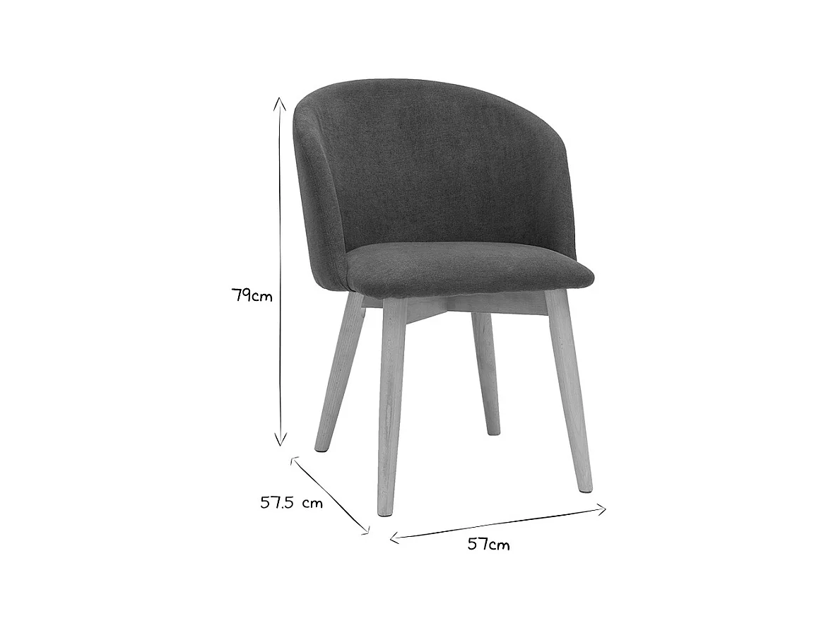 Skandinavische Stühle aus entenblauem Stoff mit Samteffekt und hellem Massivholz (2er-Set) VANITY