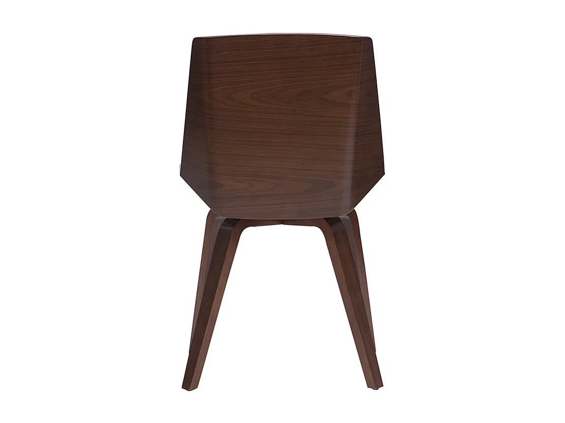 Chaise design noir et bois foncé noyer MELKIOR