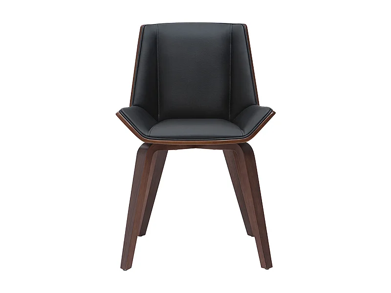Sedia di design nera e legno scuro MELKIOR