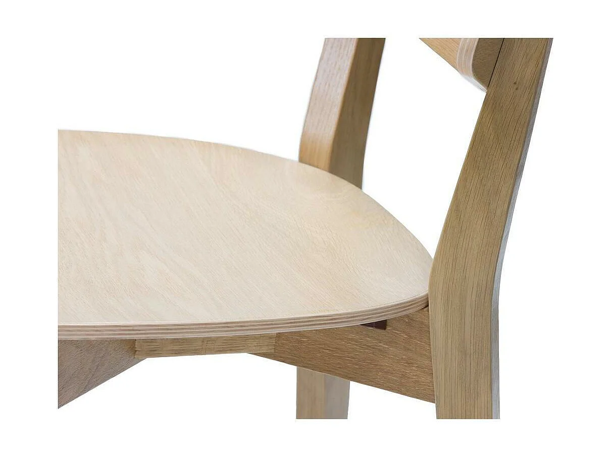 Set de 2 sillas vintage de madera clara AVEA