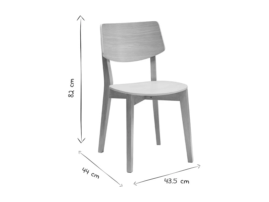 Sedie vintage in legno chiaro (set di 2) AVEA