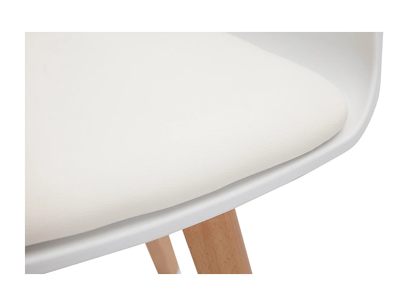 Sedia scandinava bianco e legno chiaro PRISMA