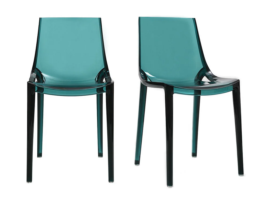 Sedie design verde acqua impilabili (set di 2) interno / esterno YZEL