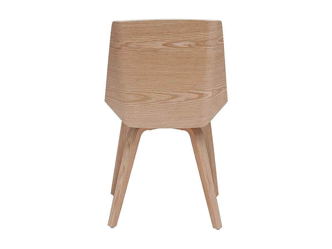 Silla moderna blanca y madera clara MELKIOR