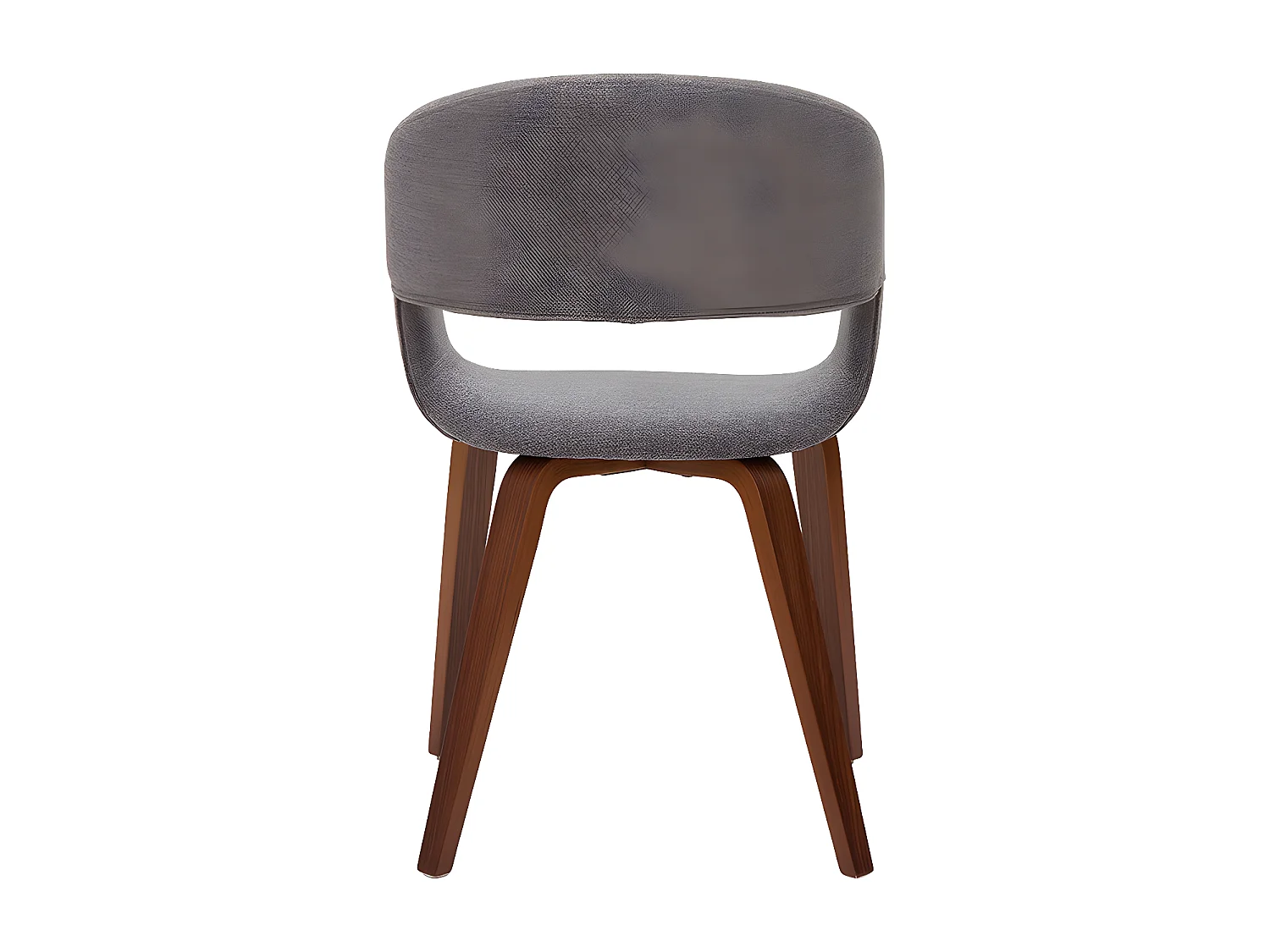 Design-Stühle aus hellgrauem Stoff mit dunklen Holzbeinen (2er-Set) SLAM