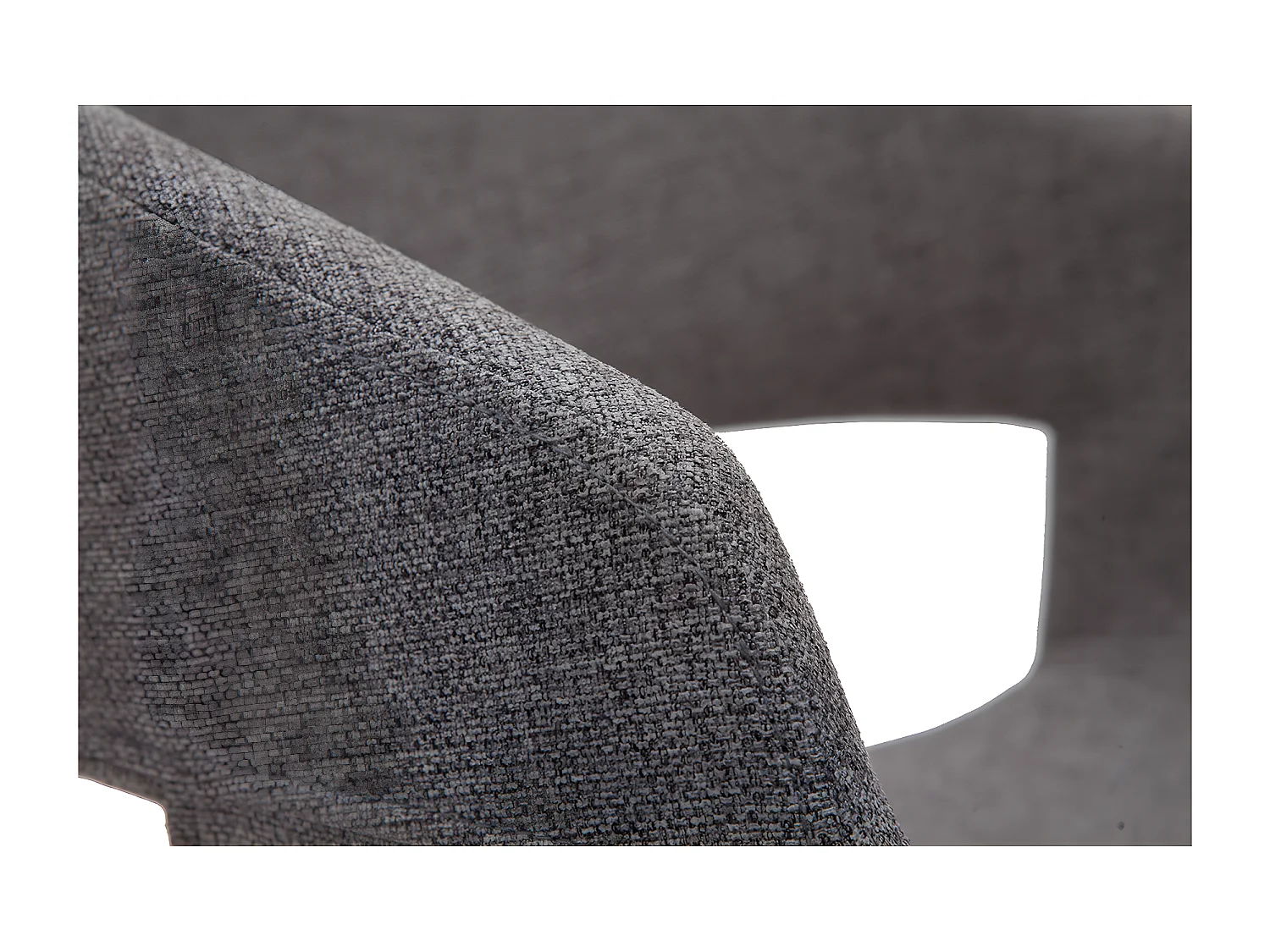 Design-Stühle aus hellgrauem Stoff mit dunklen Holzbeinen (2er-Set) SLAM