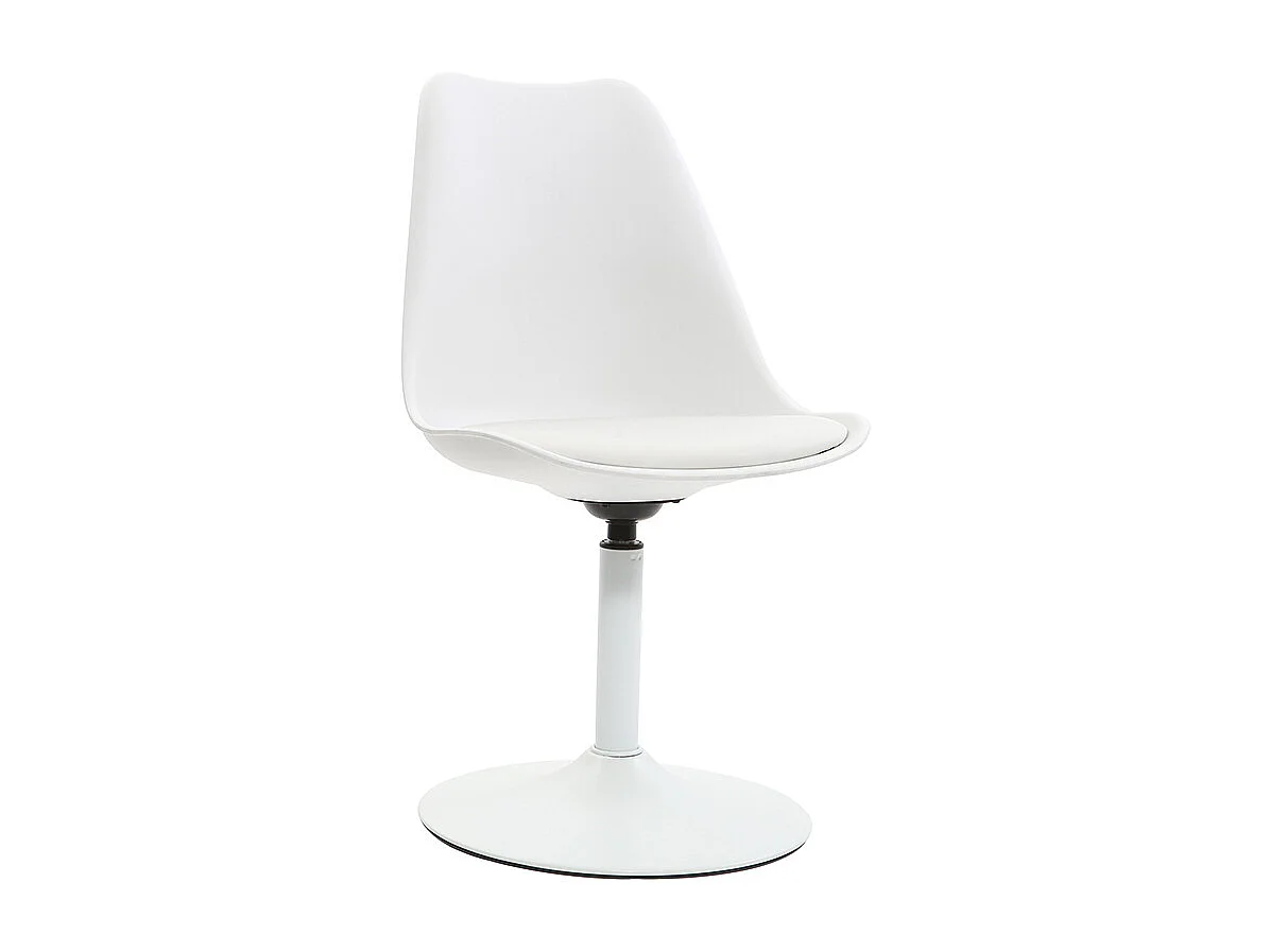 Sedia STEEVY V2 bianca opaca girevole