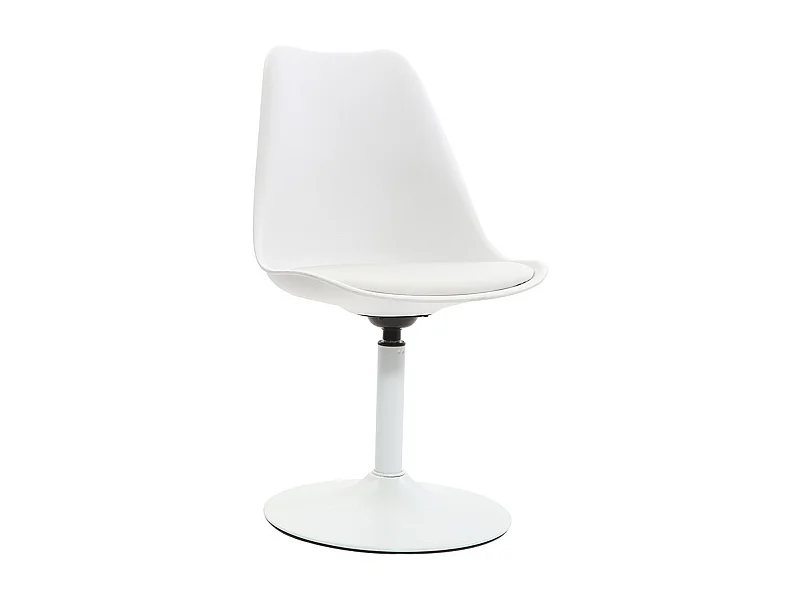 Sedia STEEVY V2 bianca opaca girevole