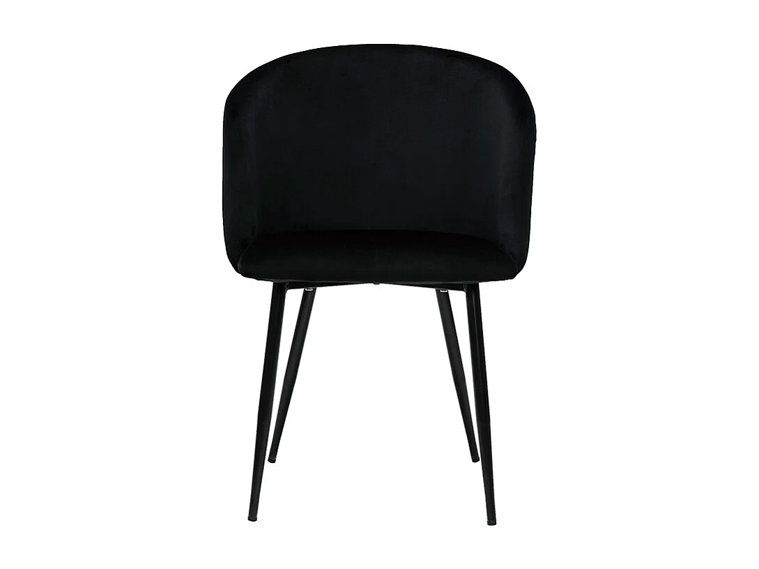 Chaises design noires en tissu velours et métal (lot de 2) VANITY