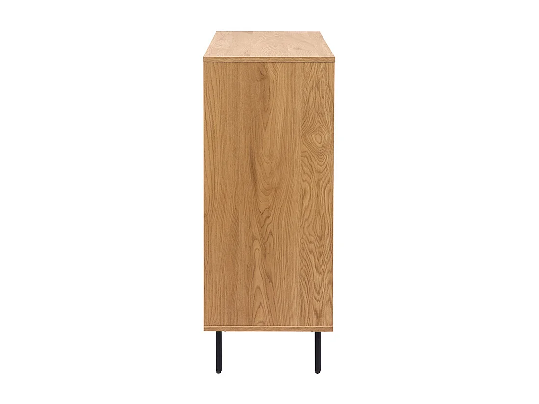 Commode finition bois clair chêne 4 tiroirs L100 cm ARAGON