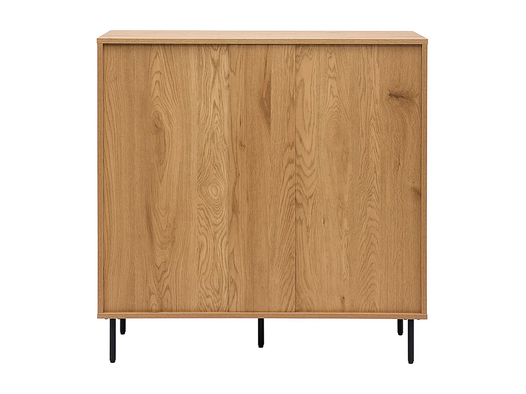 Commode finition bois clair chêne 4 tiroirs L100 cm ARAGON