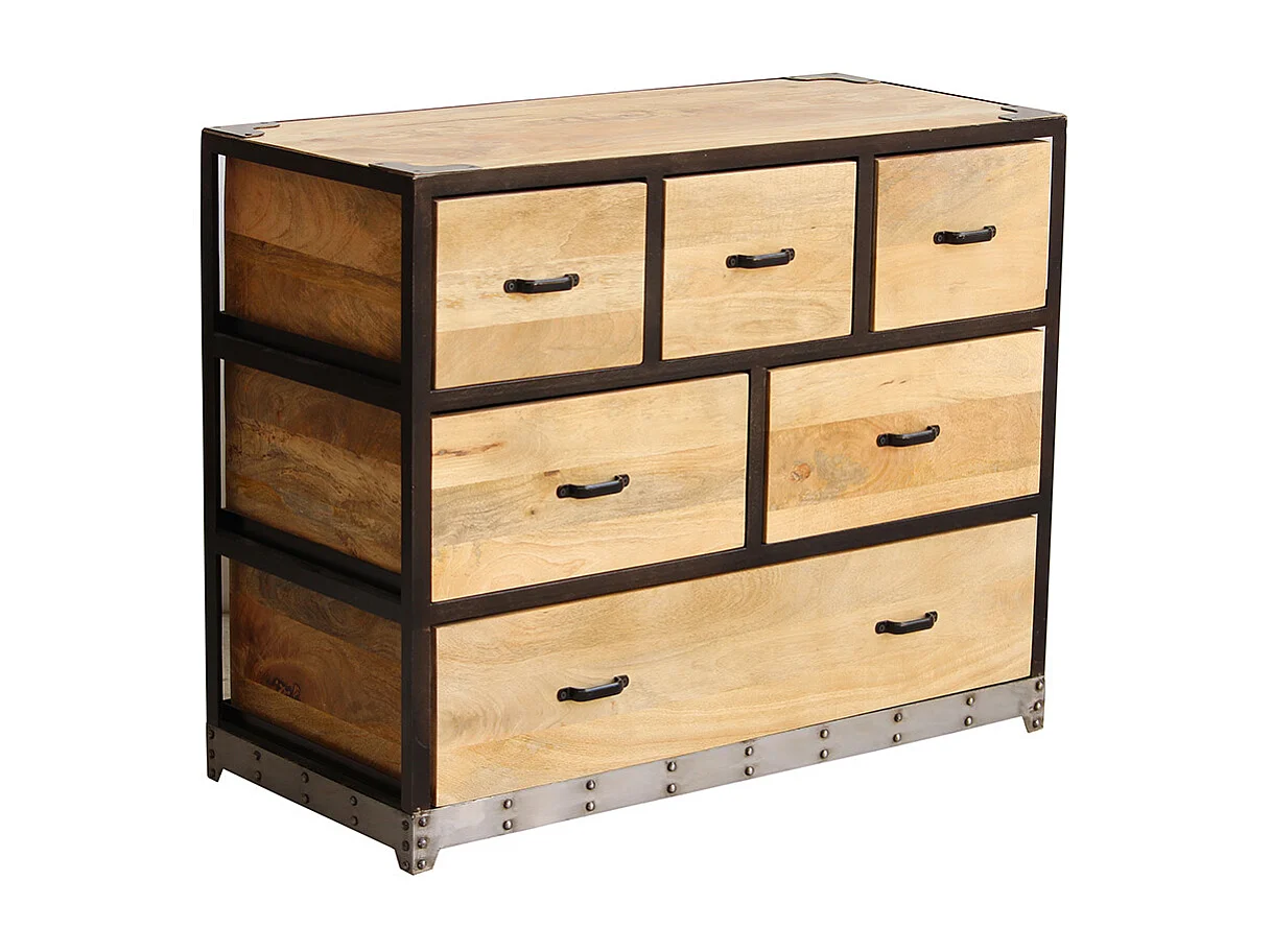 Cómoda industrial madera maciza INDUSTRIA