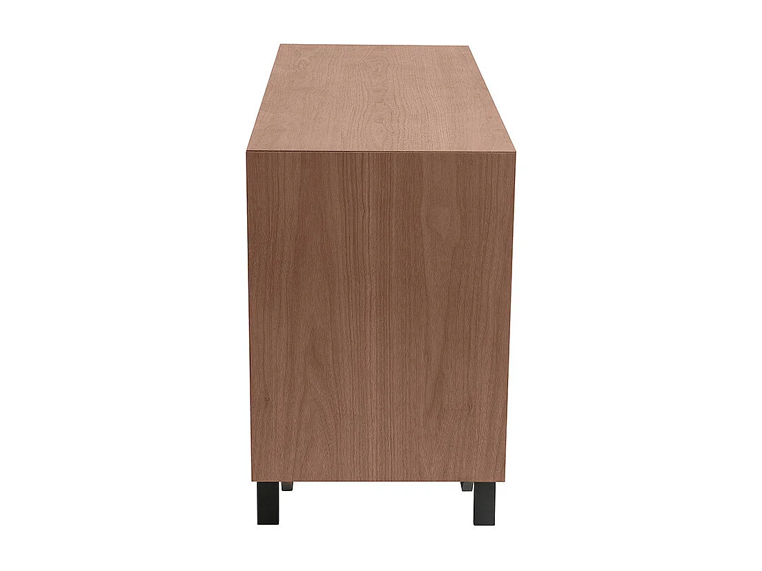 Comò vintage 6 cassetti noce e metallo L120 cm MANNY