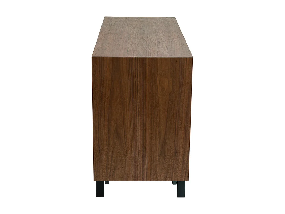 Comò vintage 6 cassetti noce e metallo L120 cm MANNY